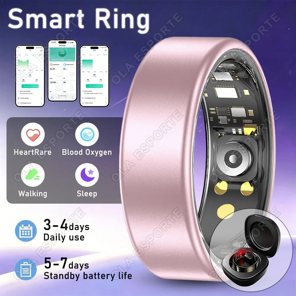 Ola Esporte Smart Ring – Heart Rate, SpO₂ & Sleep Tracker