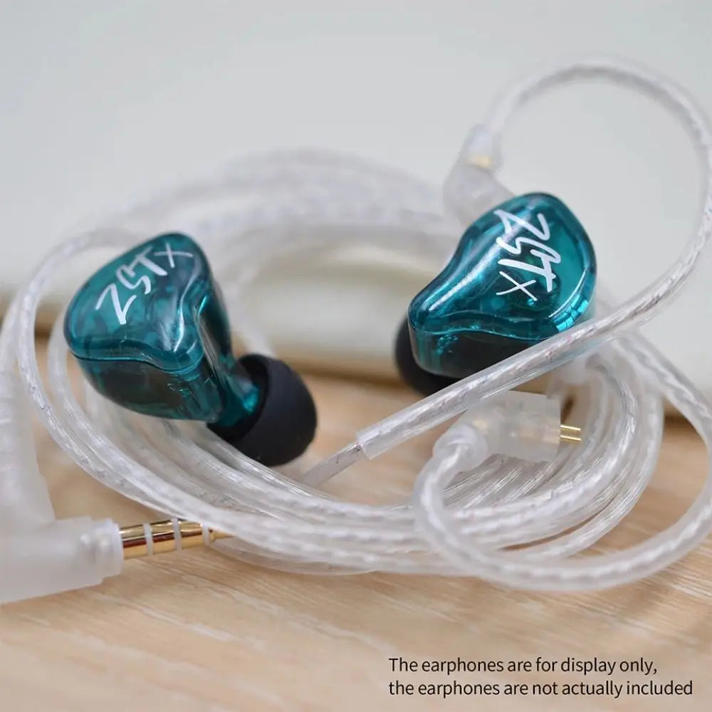 KZ Earphones Cables Silver Plated Upgrade Cable Headphones Wire 3.5MM 2PIN For KZ DQ6 ZAX ZSX ZSN PRO ZS10PRO ZAR ZVX Oasis Select