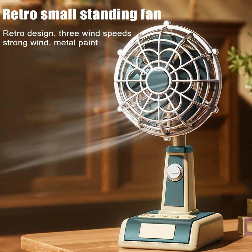 Desk Fan 1800mAh USB Rechargeable 3 Speeds Personal Fan Portable Small Electric Fan Desktop charging fan for Home Office Bedroom Oasis Select