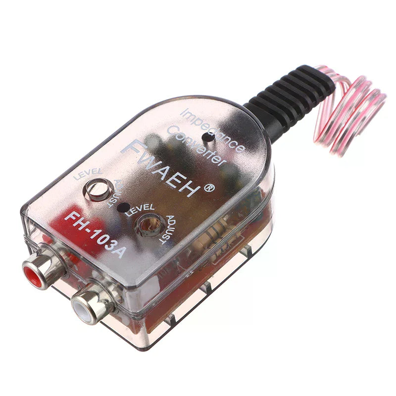 High Level Speaker Signal To Low Level RCA Adapter Car Audio High To Low Subwoofer Converter Oasis Select