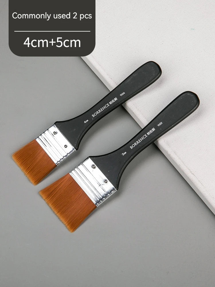 Watercolor Oil Art Paint Brush 7 Styles Memory Nylon Hair Painting Brushes Set Wood Handles Acrylic Paints Drawing Brush Tools Oasis Select 4cm 5cm 2pcs