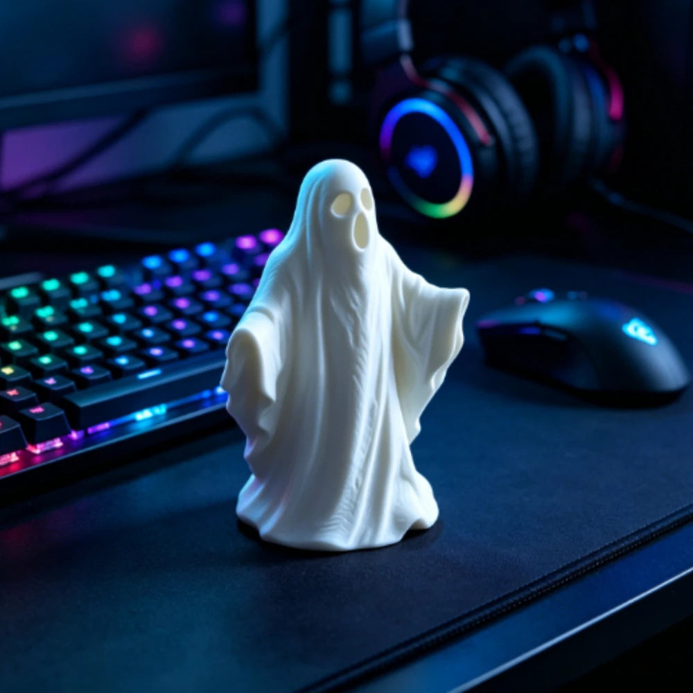 Minimalist Ghost Figurine 3D Printed Mystery Standing Spirit Statue Neutral Calm Ornament Table Decor for Living Room Home Gifts Oasis Select
