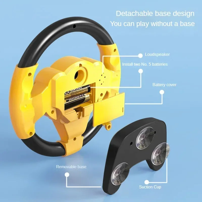 Infant Shining Simulation Steering Wheel Toys Children's Toy Kids Early Education Copilots Stroller Steering Wheel Vocal Toys Oasis Select
