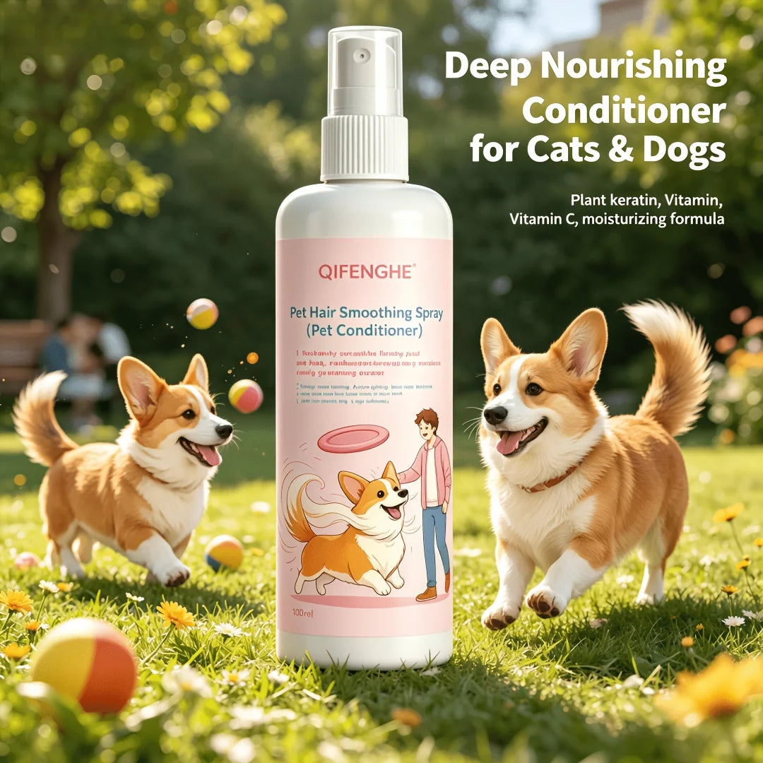 Pet Grooming Combo: Hair Smoothing Spray & Lint Roller | Dogs & Cats