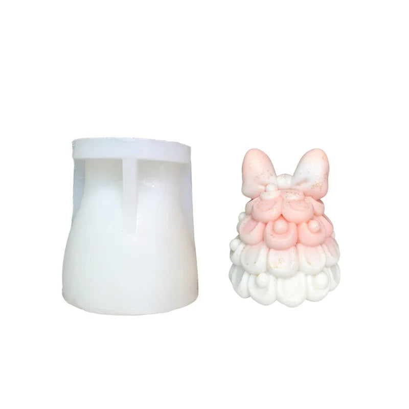 Christmas Bow Christmas Tree Aromatherapy Candle Silicone Mold DIY Plaster Resin Ornament Mold for Xmas New Year Home Decor Oasis Select