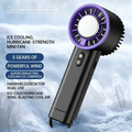 New Handheld Mini Fan Portable Semiconductor Ice Cooling Fan Mini Portable Handheld Cooling Fan For Home Office Travel Oasis Select Gray