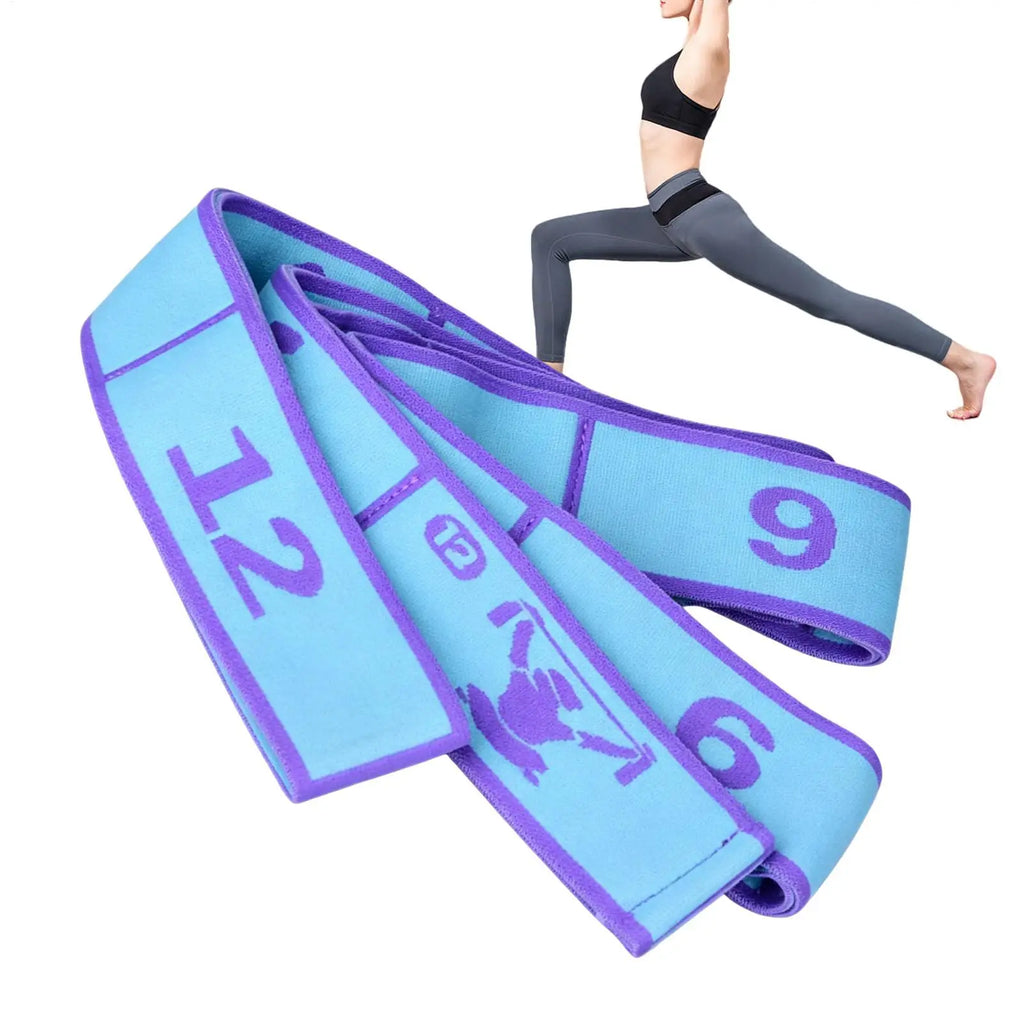 Multi Stage Yoga Stretch Band Latin Dance Stretch Band Correct Postures 12 Grid Elastic Band Digital Band Strap Belt Fitness Oasis Select