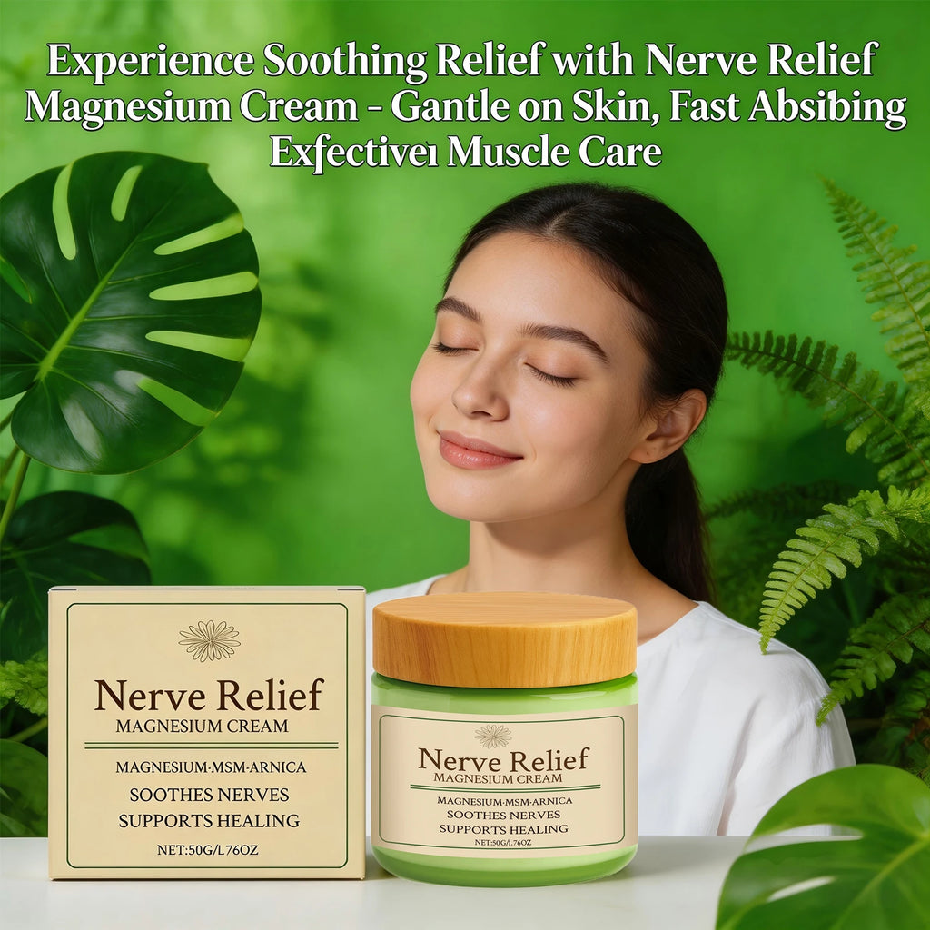 Nerve Relief Magnesium Cream Relieve Muscle Pain Moisturizing Body Massage Cream Relax Muscles Soothing Nourishing Skin Care 50g Oasis Select