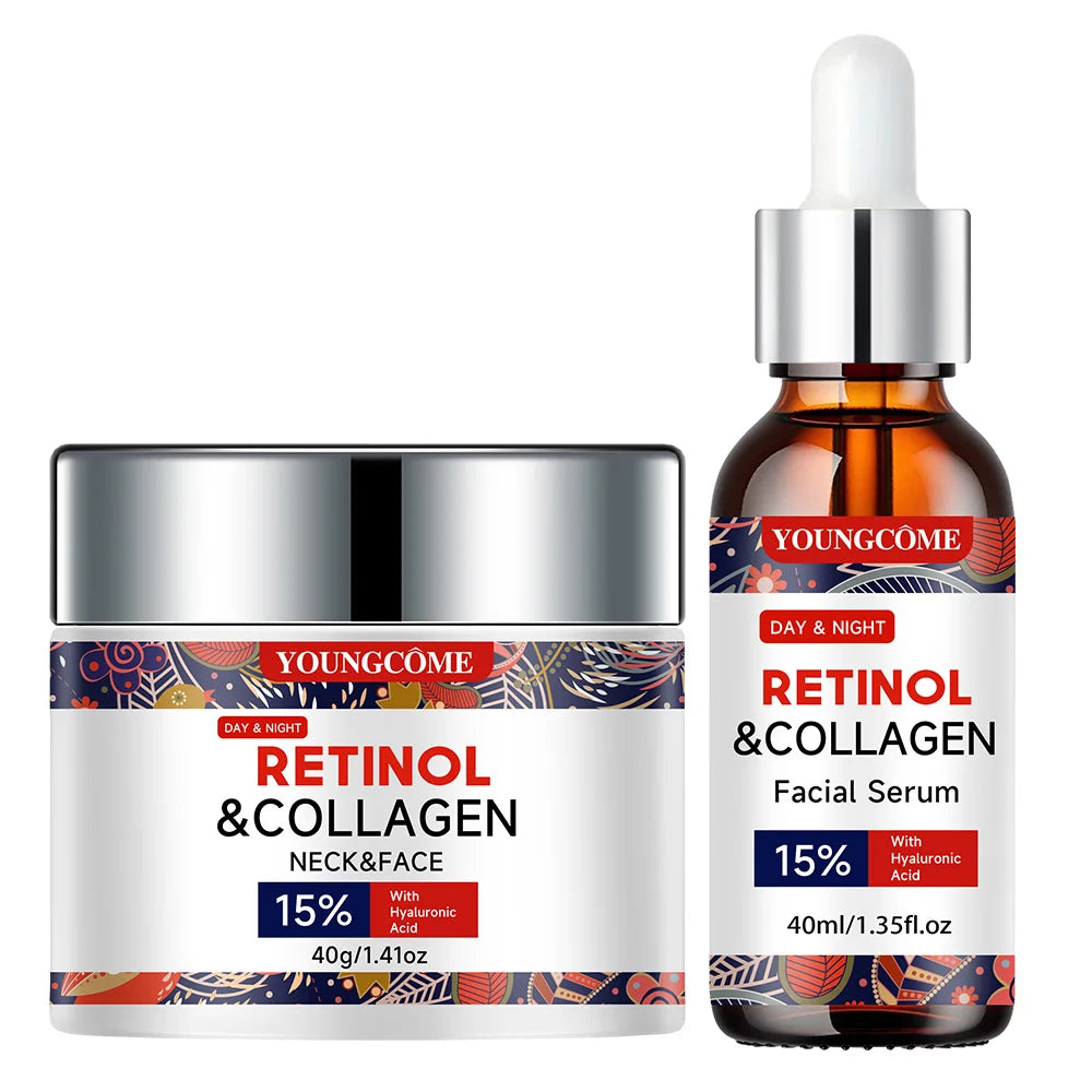 Retinol Collagen Serum | 15% Hyaluronic Acid | Hydrating Set Face Serum Set Oasis Select 40and 40g