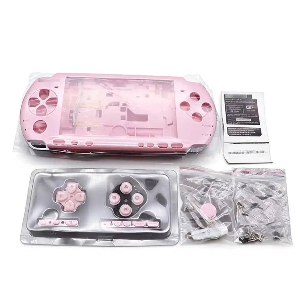Full Replacement Housing Shell Kit for PSP 3000 Console Complete Case Cover With Buttons Screws DIY Repair Parts for PSP3000 03 Oasis Select pink