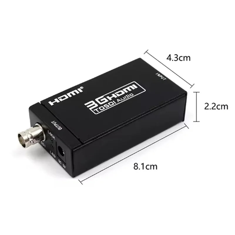 HDMI to SDI Converter SDI to HDMI Audio Video Adapter 720P 1080P HDMI to BNC Support SD HD 3G-SDI for Home Theater Cinema PC Oasis Select