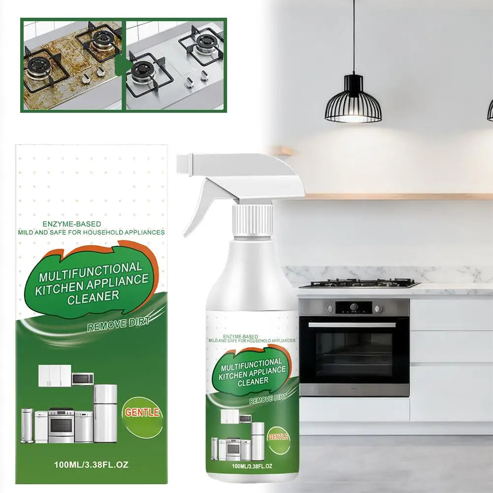 Kitchen Degreaser All-Purpose Heavy-Duty Powerful Refrigerator Cleaner Spray Protect Hand During Cleaning for Oven Counter Stove Oasis Select