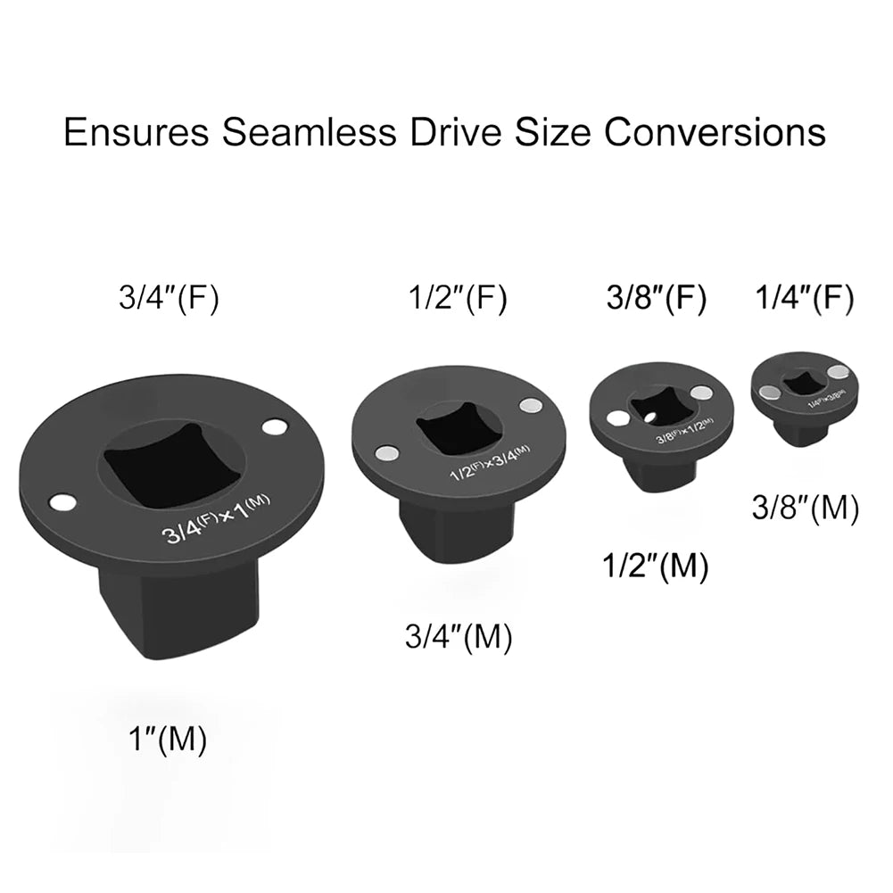 1pc Low Profile For Impact Driver Socket Adapter 3/4 To 1in 1/2 To 3/4 3/8 To 1/2 Socket Adapter Power Tool Accessories Oasis Select