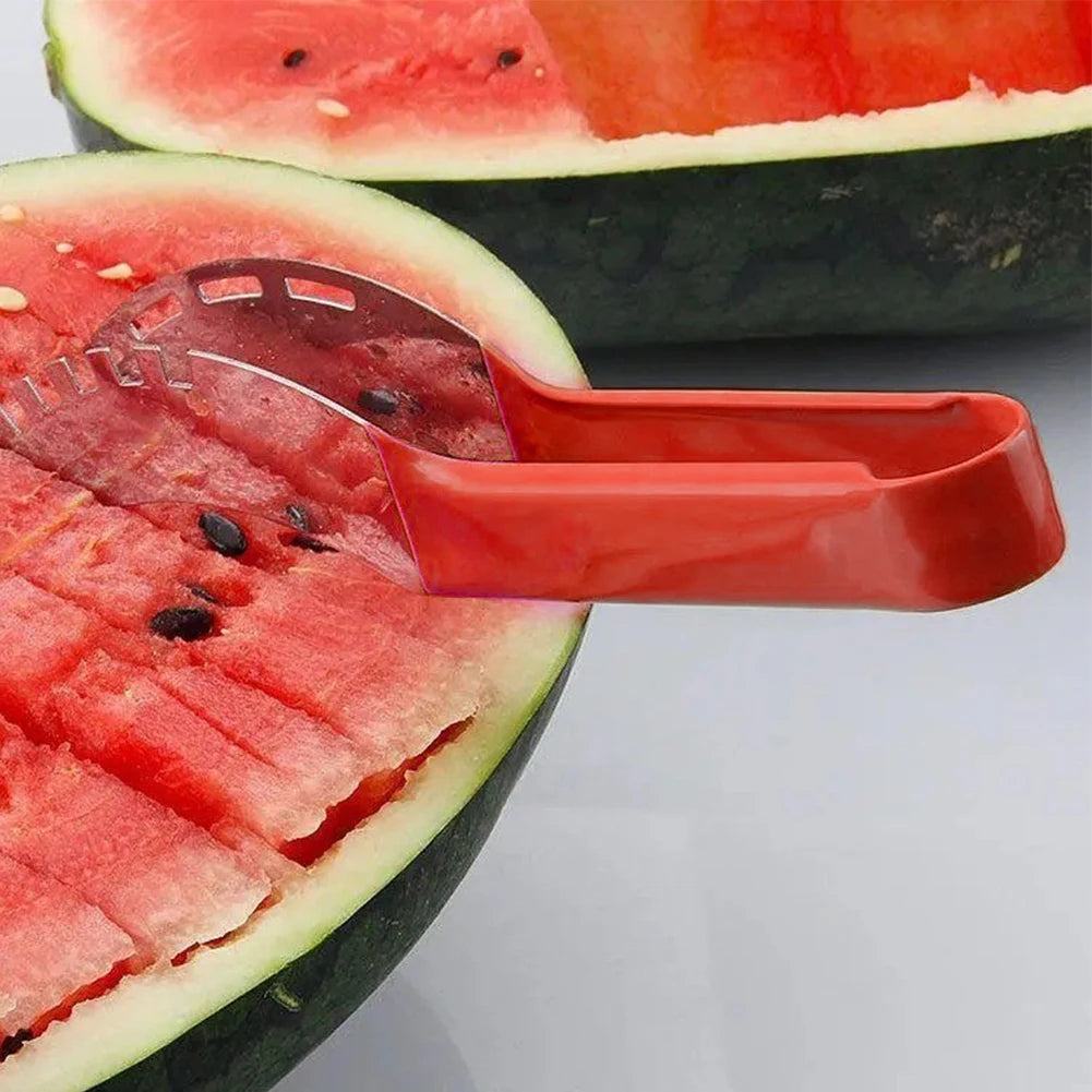 Stainless Watermelon Slicer Fruit Slicer Cutter with Non-Slip Handle Melon Fruit Slicer Kitchen Gadgets for Pineapple Cantaloupe Oasis Select