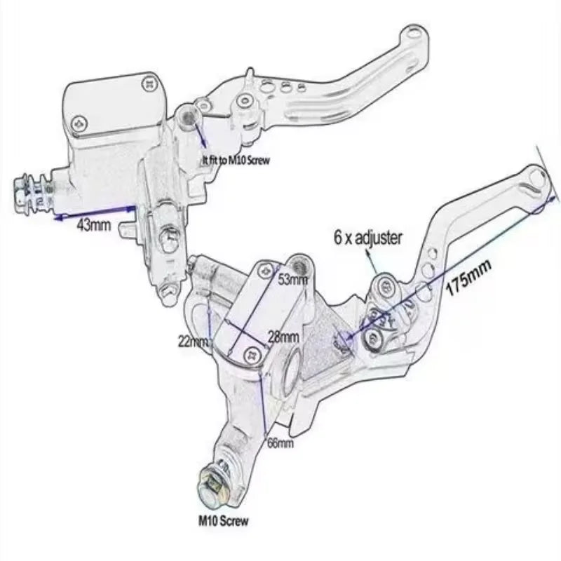 Motorcycle disc brake pump upper pump master cylinder modification accessories are universal Oasis Select