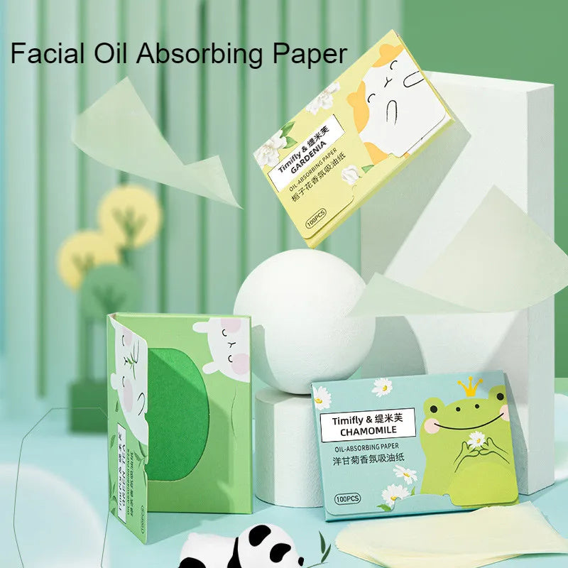 100 Pieces Fragrance Facial Oil-absorbing Paper for T-zone Oil Control Oasis Select