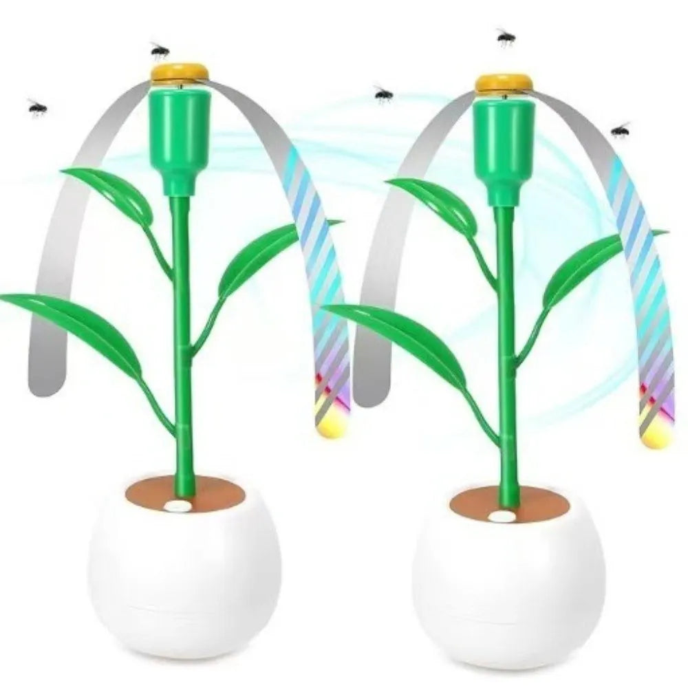Portable Desktop Fly Fan Flower Pot Multi-Functional Fly Repellent Fan Soundless Foldable Insect Repellent Fan Camping Oasis Select