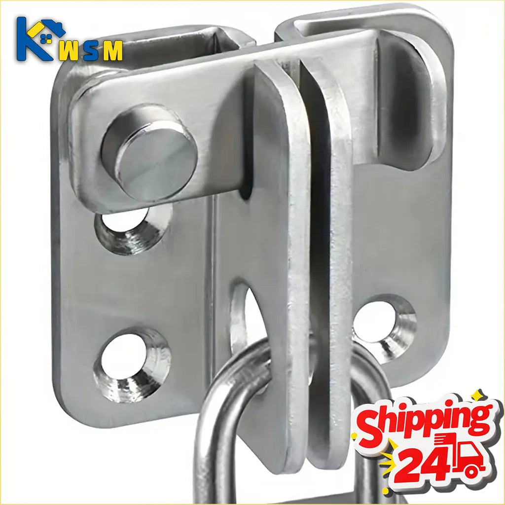 Stainless Steel Lock Latch Pet Cage Right Door Bolt Hasps Bathroom Security Anti Theft Deadbolt with Lock for Door Enhancement Oasis Select