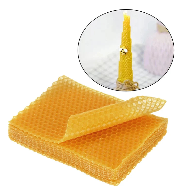 10Pcs Excellent DIY Accessories Yellow Honeycomb Foundation Bee Hive Wax Frames Beekeeping Equipment Sheet Oasis Select