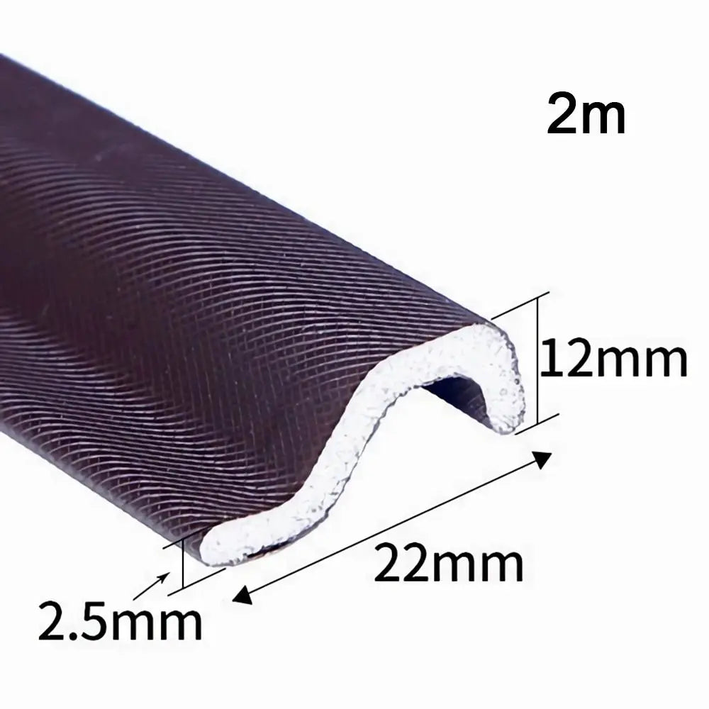 New Soundproof Foam Flat Window Sealing Strip S-shaped Flexible Weatherstrip Windproof 2 Meters Window Weather Stripping Window Oasis Select