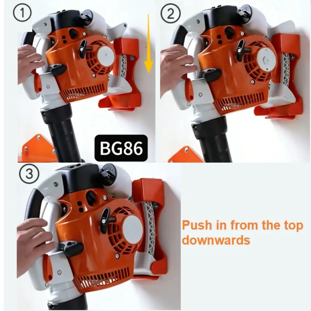 Orange Metal Leaf Blower Hanger Bracket For BG50 BG56 BG66 BG86 SH86 Garage Wall Mount Storage Rack Protective Hook Tool Oasis Select