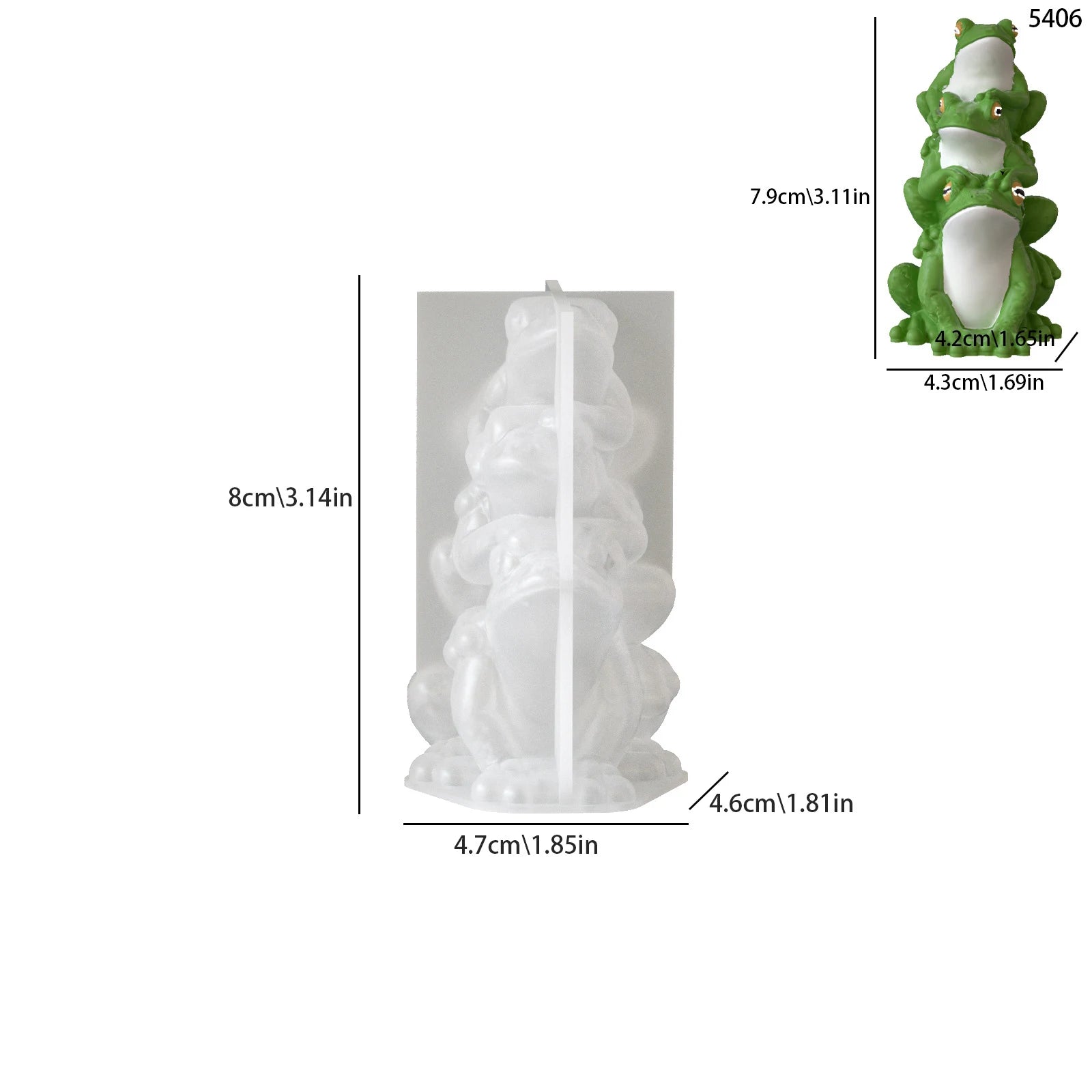 Easter Candle Silicone Mold Stacked Three Frogs And Two Frogs Candle Ornaments Plaster Mold Oasis Select A