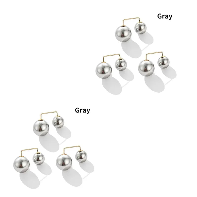 3/12PCS Pearl Non-Slip Safety Pins Dress Brooch Decoration Dress Waist Fastening Pins Collar Adjustment Scarf Fashion Versatile Oasis Select 6pcs Grey