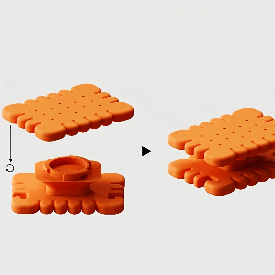 Cartoon Cookie Shape Cable Winder 3D Printed Mini Portable Travel Tools USB Charging Cord Wrapper Wire Fixer for Daily Use Gifts Oasis Select biscuit orange 6.3x4.9x5.5cm