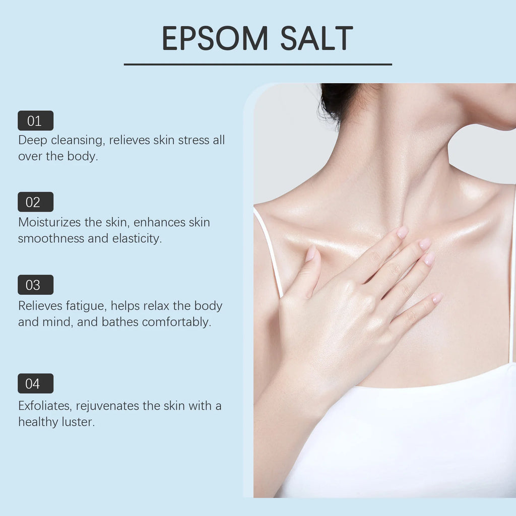 Bath Salt Spa Exfoliating Dead Skin Removal Improve Roughness Smoothing Cleansing Skin Body Wash Soothing Moisturizing Skin Care Oasis Select