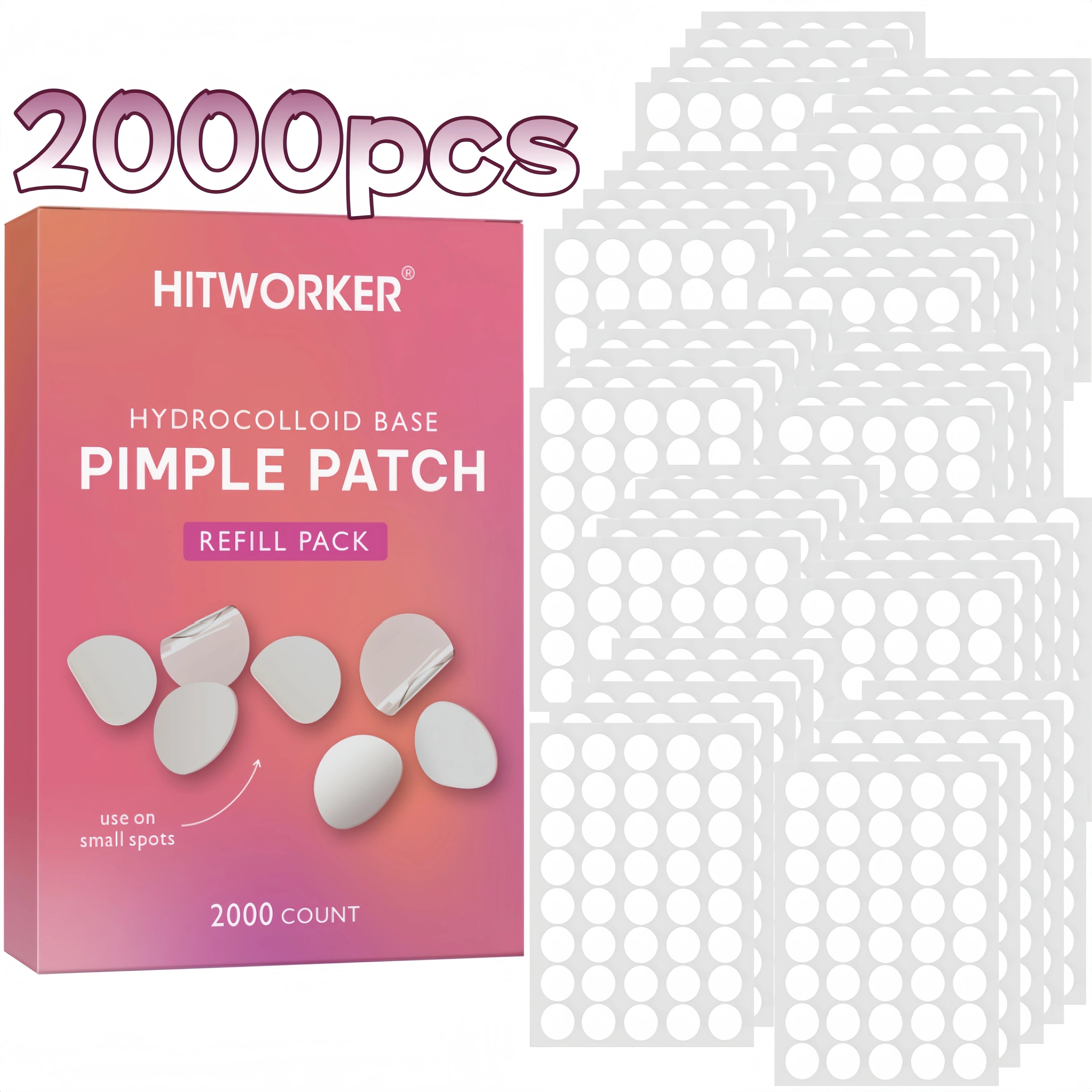 2000/1200 pieces/box of acne patches - non-alcoholic, used to absorb acne secretions, non irritating, essential for acne care Oasis Select 2000pcs