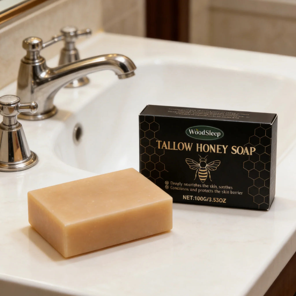 Woodsleep Tallow Honey Soap – Nourishing Moisturizing Bar Handmade Soap Bar Oasis Select