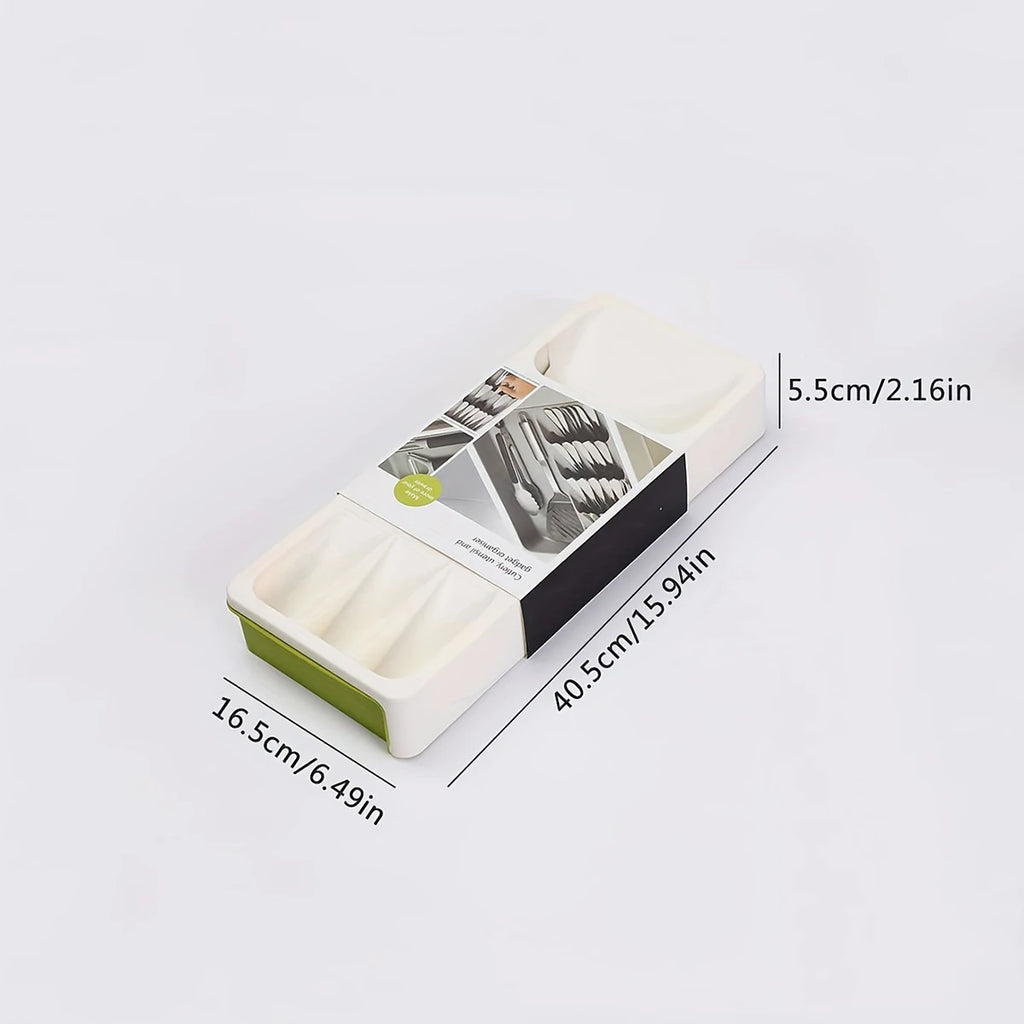 Kitchen Retractable Knife, Fork, Spoon Separation And Sorting Tableware Storage Box Oasis Select