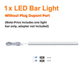 1-6pcs Kitchen LED Under Cabinet Light 12V Penetrable Touch Switch Wood Hand Scan Motion Sensor Dimmable LED Bar Night Lamp EU Oasis Select 1PCS Without Plug White 30CM