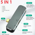  USB C Type-C Docking Station HUB3.55mm Jack Multi-function Converter PD100W USB3.0/USB2.0/USB3.1 HDMI-Compatible USB Extender Oasis Select YX04 X5
