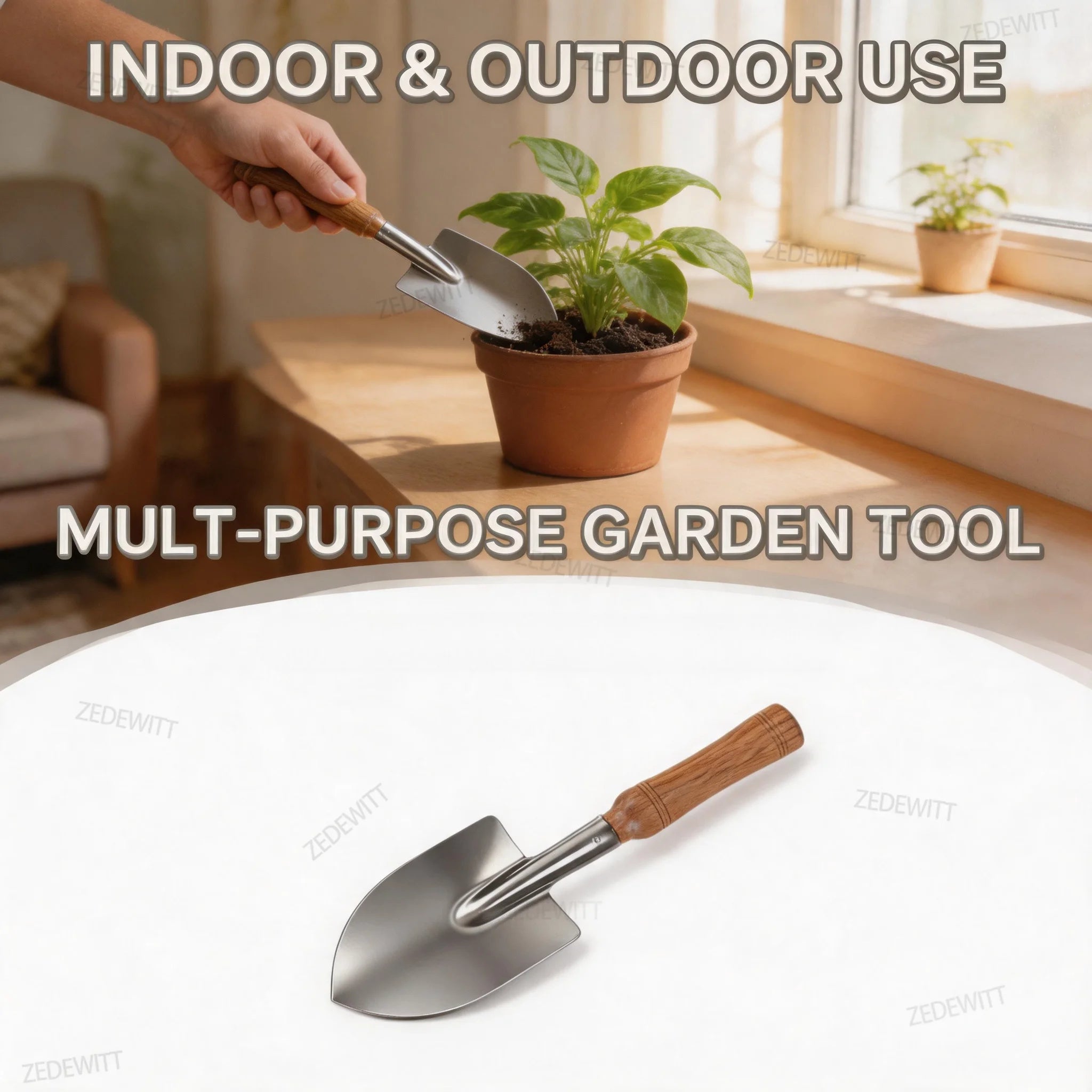 Stainless Steel Small Shovels Durable Garden Tools Pot Planting Digging Soil Succulent Flower Spades Planting Flowers Gardening Oasis Select