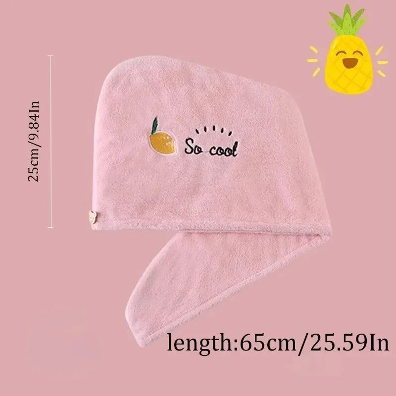 1pc Quickly Dry Hair Hat Super Absorbent Soft Bathroom Women Head Towels Girls Cute Hair Towel Hair Dry Wrap Bonnets Oasis Select