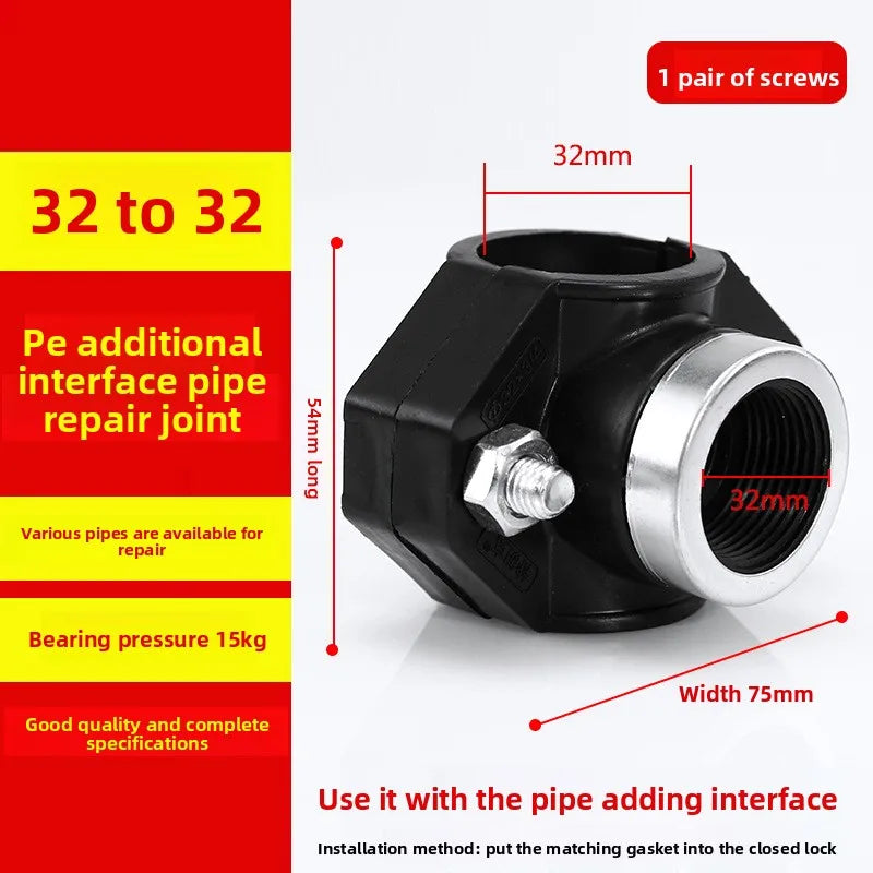 Clamp Saddle Drain Valve 20-50mm Waste Water Pipe Clips dn40 OD Hose Quick Connection Fittings Oasis Select 32x32