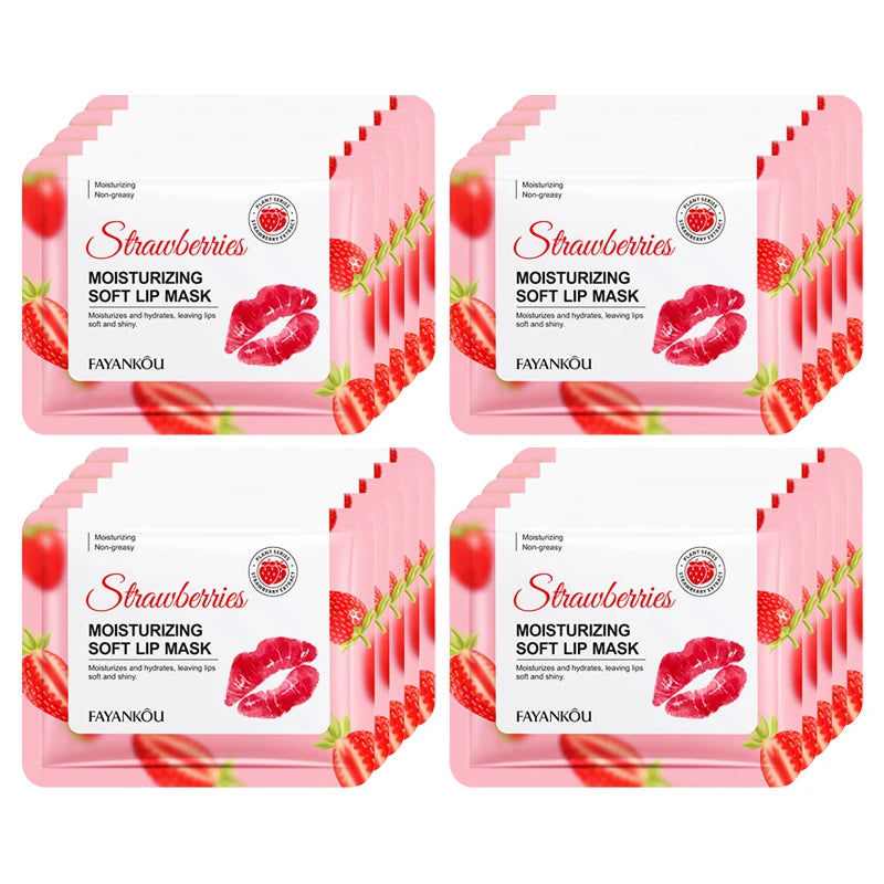 Crystal Collagen Lip Mask – Hydrating & Plumping Patches Collagen Lip Mask Oasis Select Strawberry 20pcs