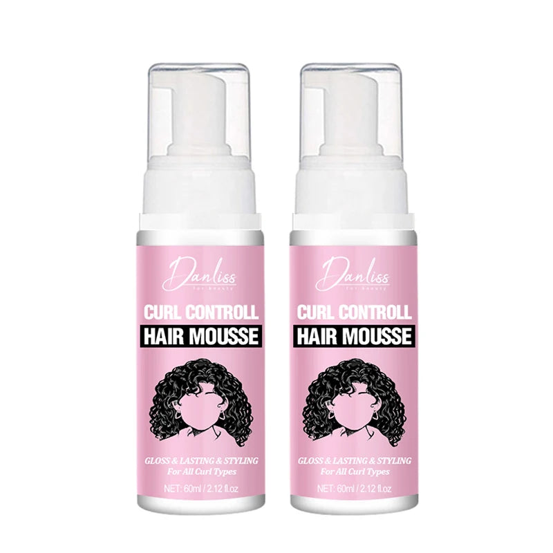 Curl Defining Mousse – Anti-Frizz Bouncy Curl Enhancer 60ml Curl Styling Mousse Oasis Select 60ml X2