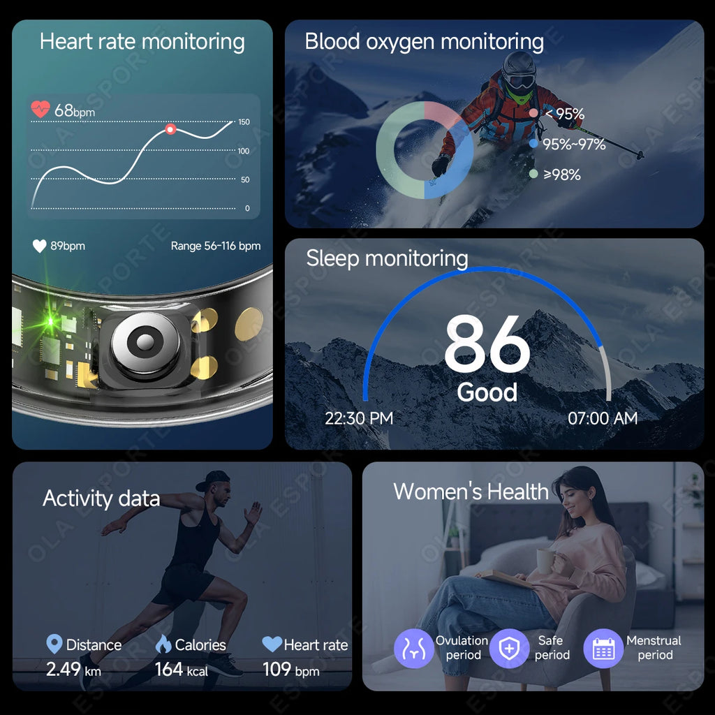 R09 Smart Ring – Heart Rate, SpO2 & Sleep Tracker | 5ATM