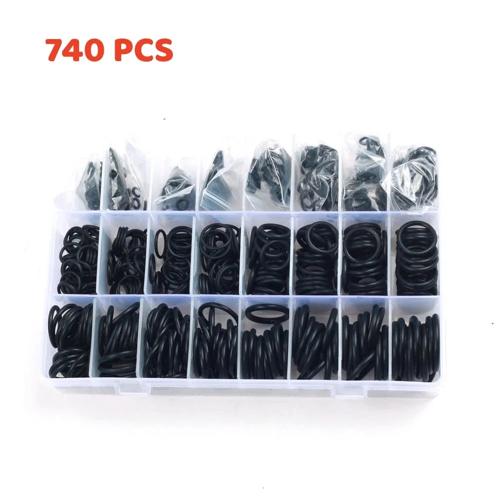 NBR O-Ring Assortment Kit 740/1200 Pc – Plumbing & Auto Repair O-Ring Seal Kit Oasis Select