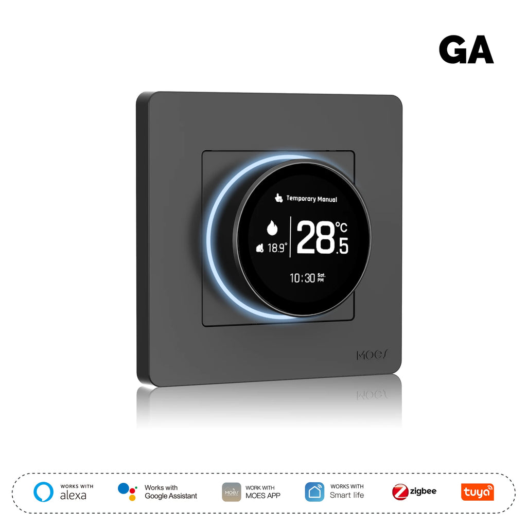 Smart Knob Thermostat For Zigbee Temperature Controller Star Ring Series App Remote Timed Energy-saving Intelligent Switch Oasis Select GC-White