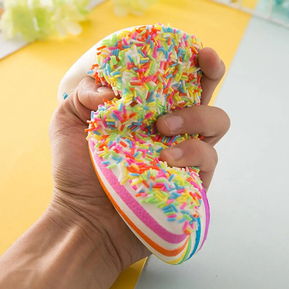 Rainbow Cake Squishy Slow Rising Stress Relief Toy – 14cm