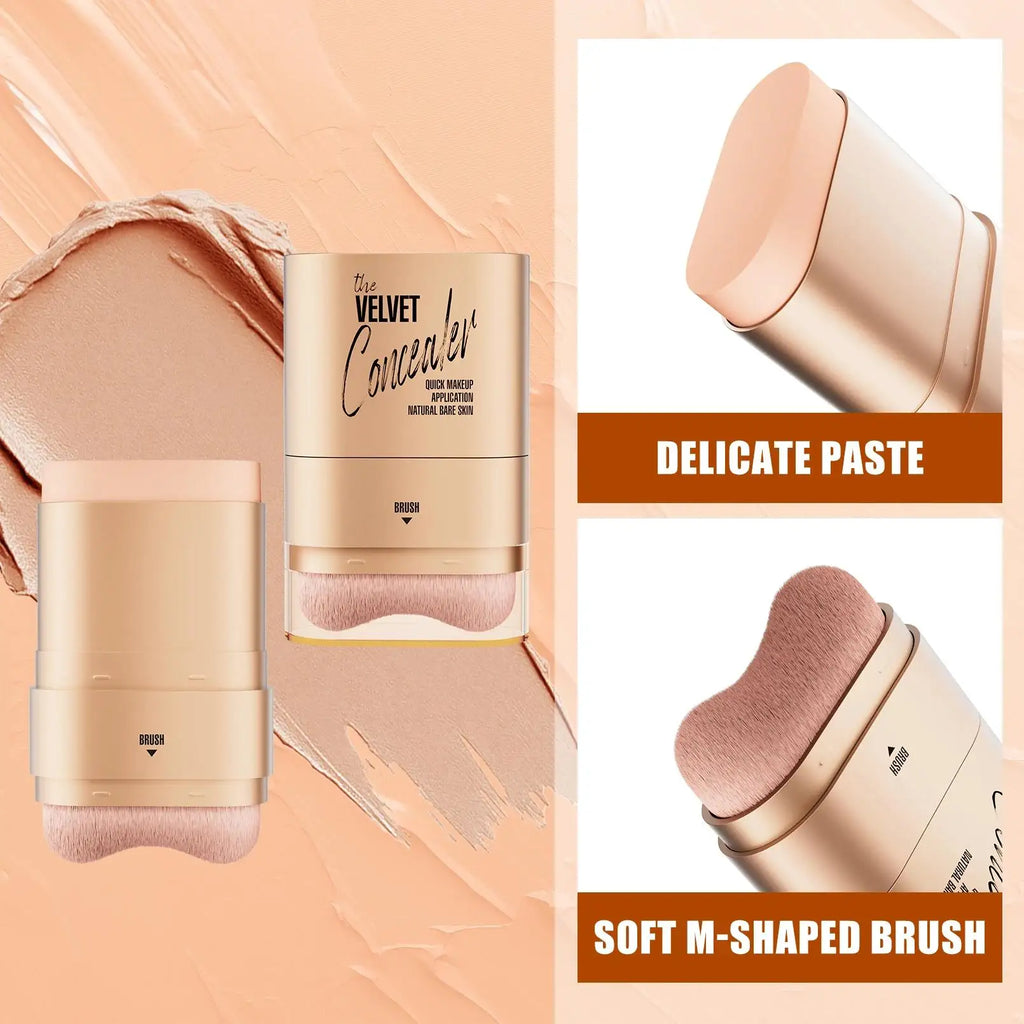 Hello Kiss 2-in-1 Waterproof Concealer Stick & Brush | 12g Concealer Stick Oasis Select