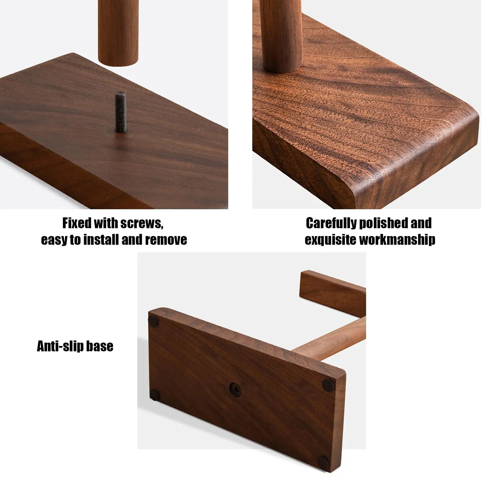 Wooden Headphone Stand Walnut Headphone Rack Rustic Desktop Headphone Hanger Universal Headphone Holder for Most Music Game Oasis Select