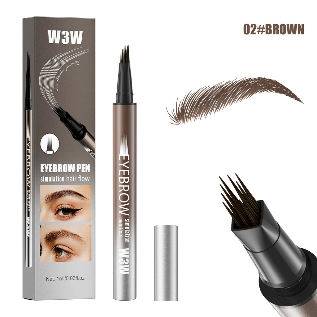 W3W Liquid Eyebrow Pen – Waterproof & Smudge-Proof | 5 Shades