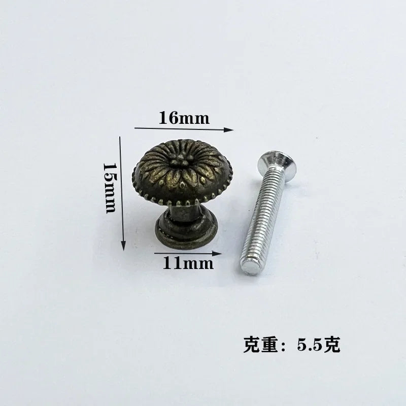 Antique Style Pull Handles Bronze Tone Retro Alloy Kitchen Drawer Cabinet Door Knobs Furniture Hardware Fittings
