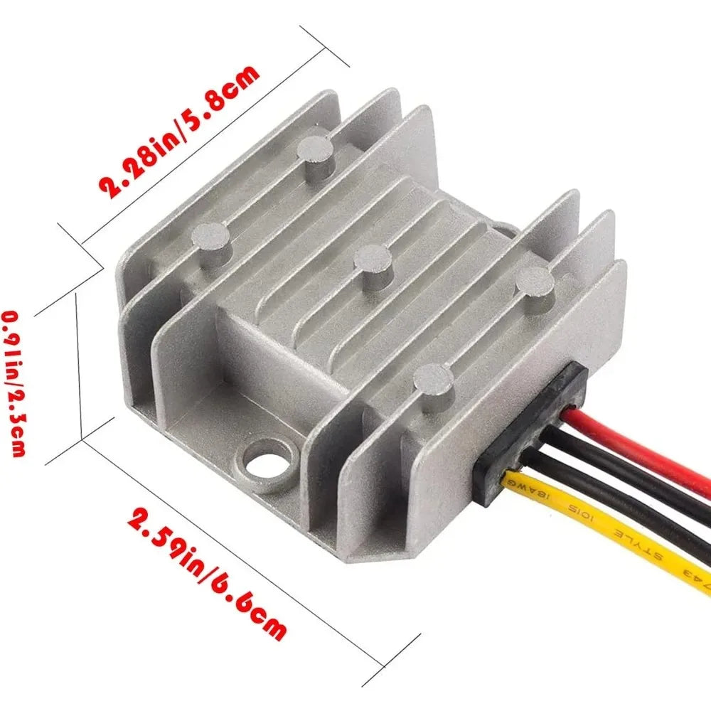 DC 24V Step Down to 12V 10A Waterproof Power Transformer Regulator Power Supply Module Buck Transformer for Golf Cart for klifts Oasis Select