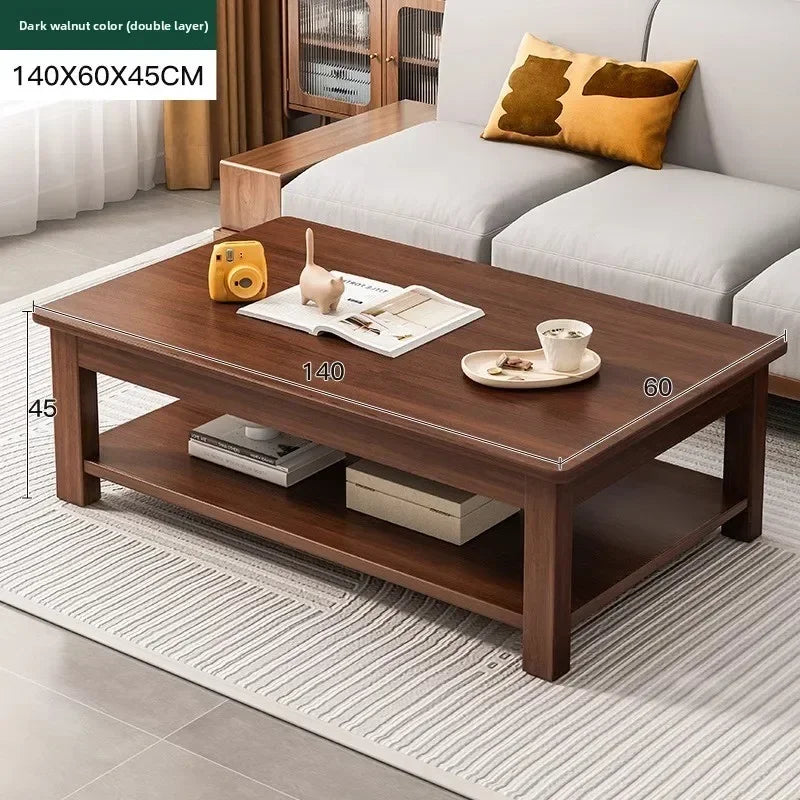 Coffee table new Chinese style living room rectangular solid wood leg tea table office tea table small apartment low table Oasis Select SCSHT-140x60