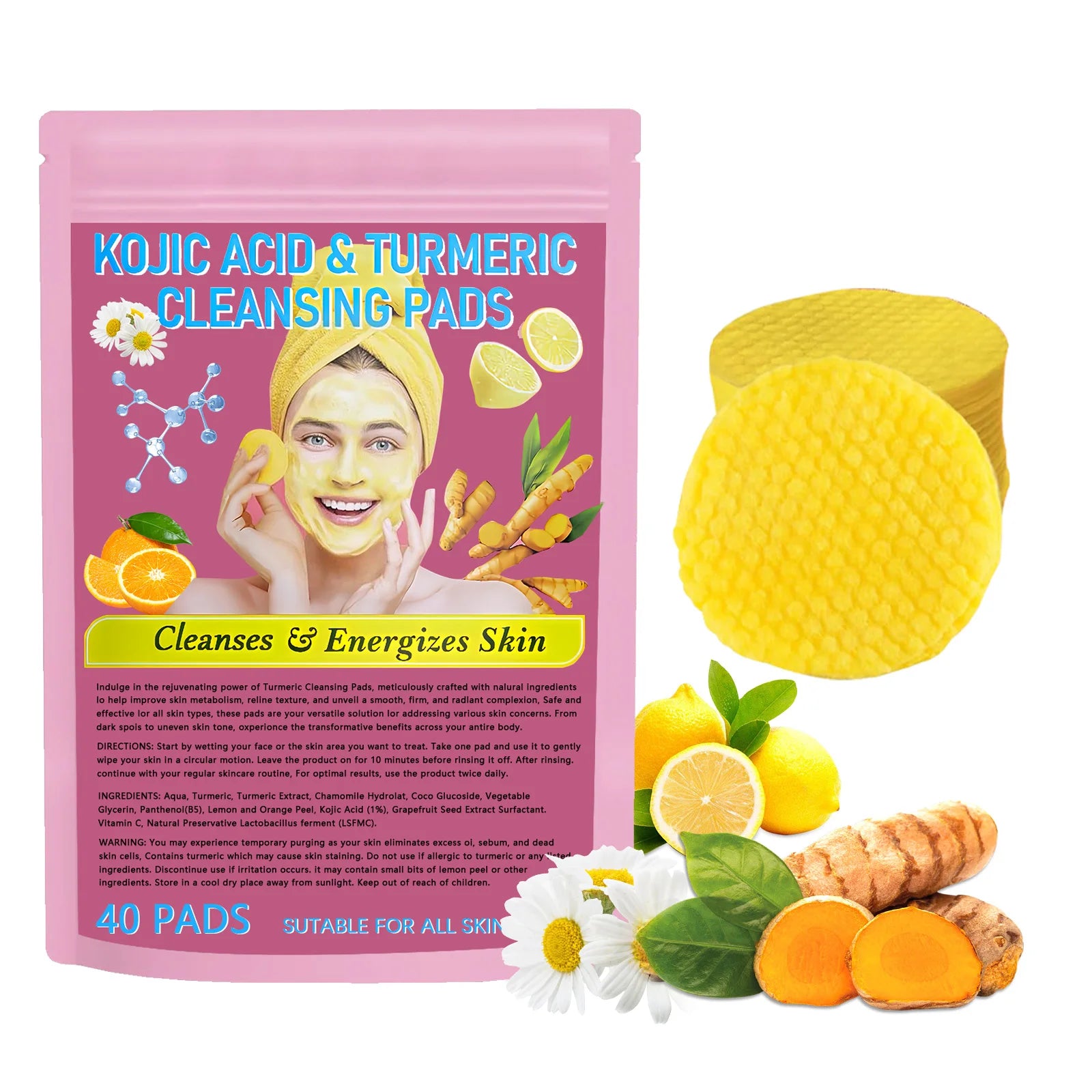 Turmeric Face Moisturizing Cream – Hydrating Glow Daily 60ml Face Moisturizer Cream Oasis Select cotton slices
